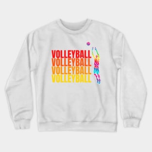 volleyball art design Crewneck Sweatshirt